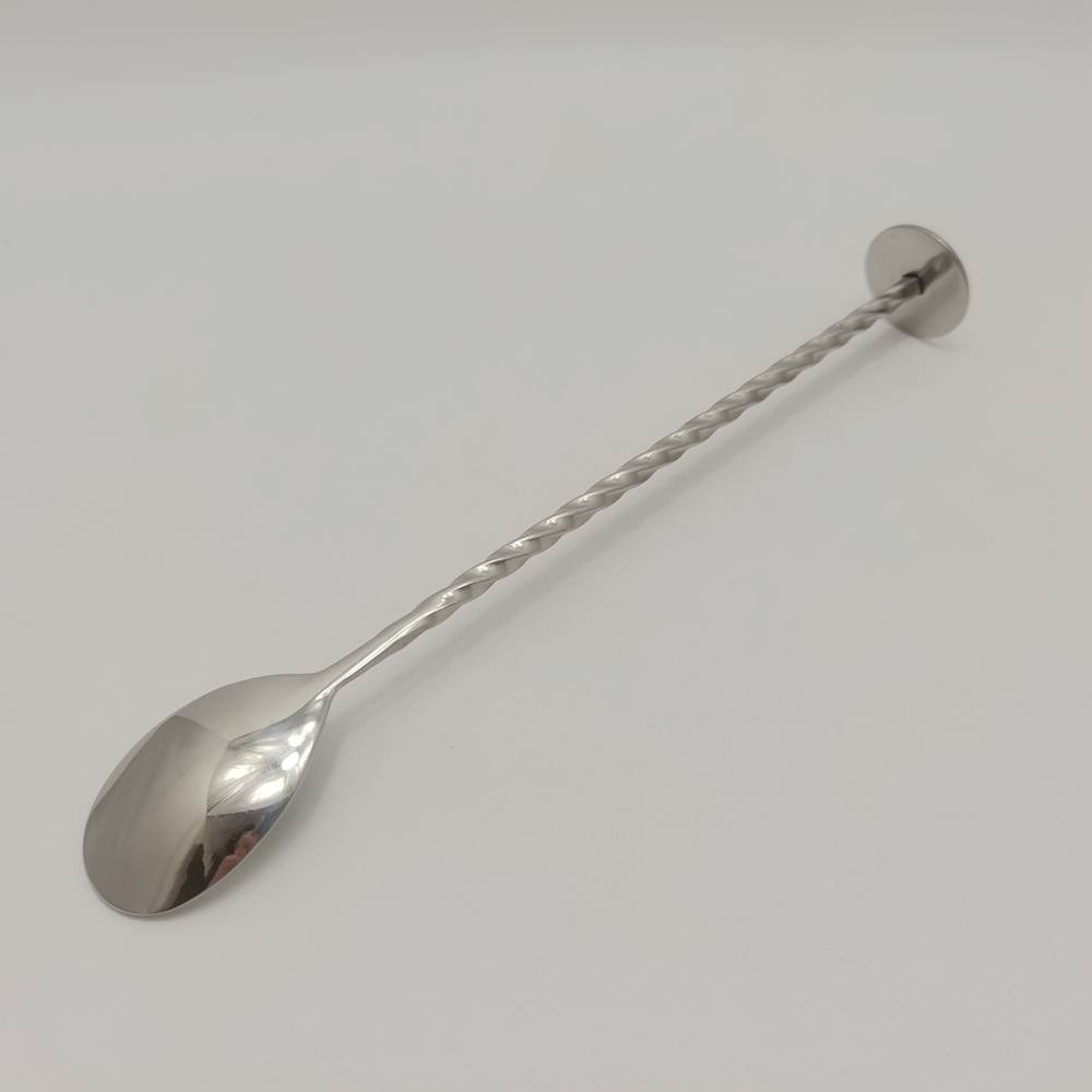 LARBO stainless steel twisted handle bar spoon for cocktail mixing and stirring