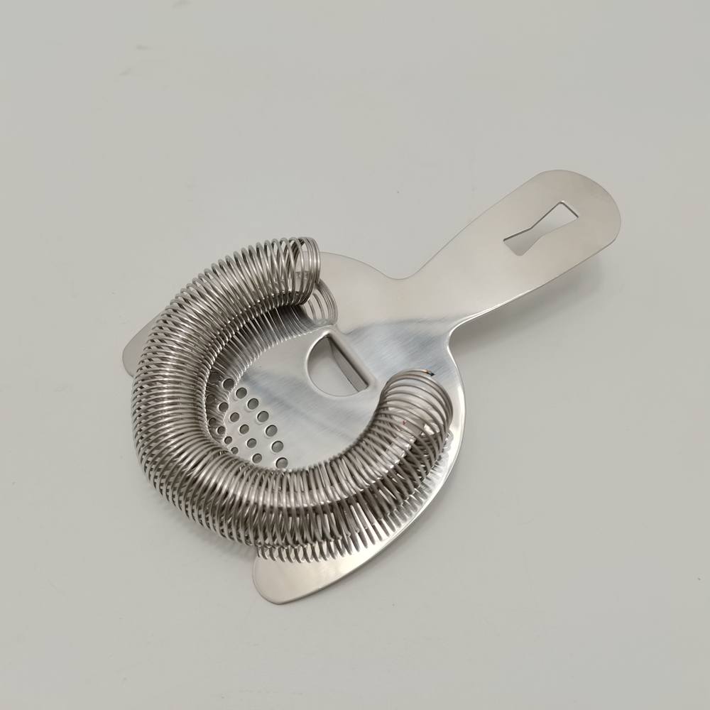 LARBO stainless steel Hawthorne cocktail strainer with spring coil for bartending