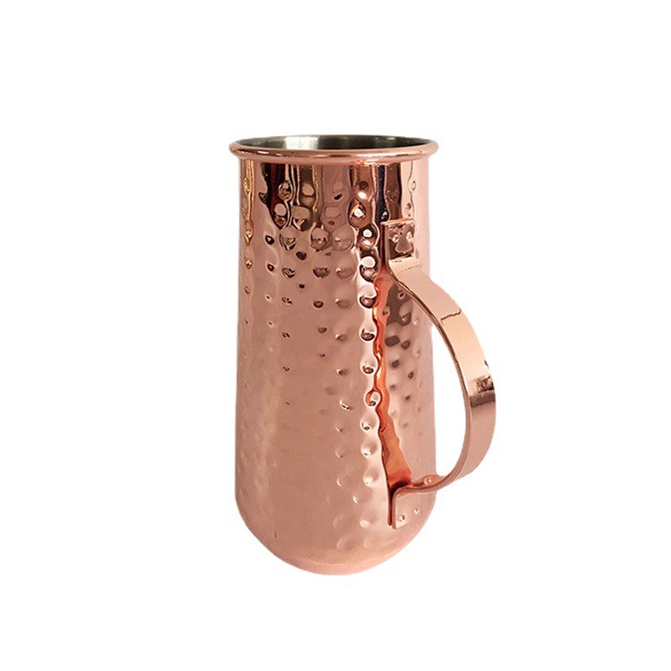 500 ml tall hammered copper mug - Image 4